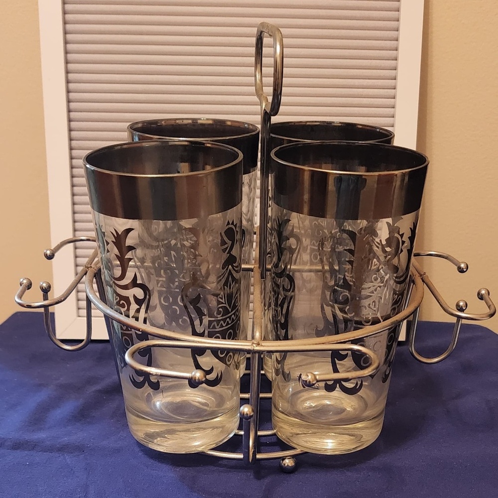 Kimiko Silver Fade Glass Bar 5 pc Set